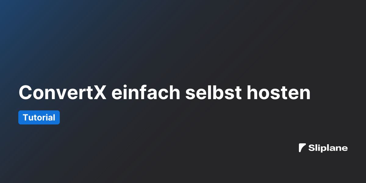 ConvertX einfach selbst hosten
