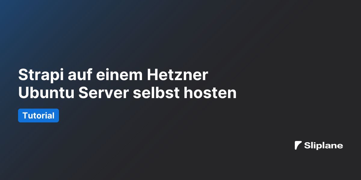 Strapi auf einem Hetzner Ubuntu Server selbst hosten
